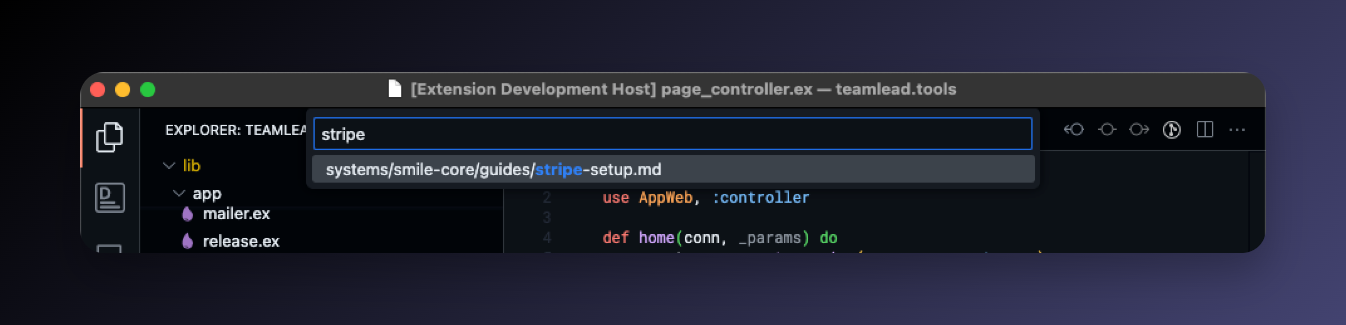 Filtering docs by typing